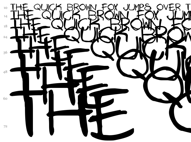 Mad Stick Brush font waterfall